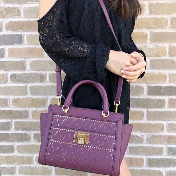 Gaby’sBags👜💕- Michael Kors SM Satchel Purple - Picture 2 of 8